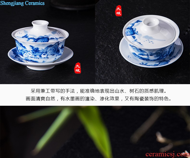 Custom handmade grilled pastel flowers jingdezhen ceramic kung fu small single cup personal master office glass cup tea