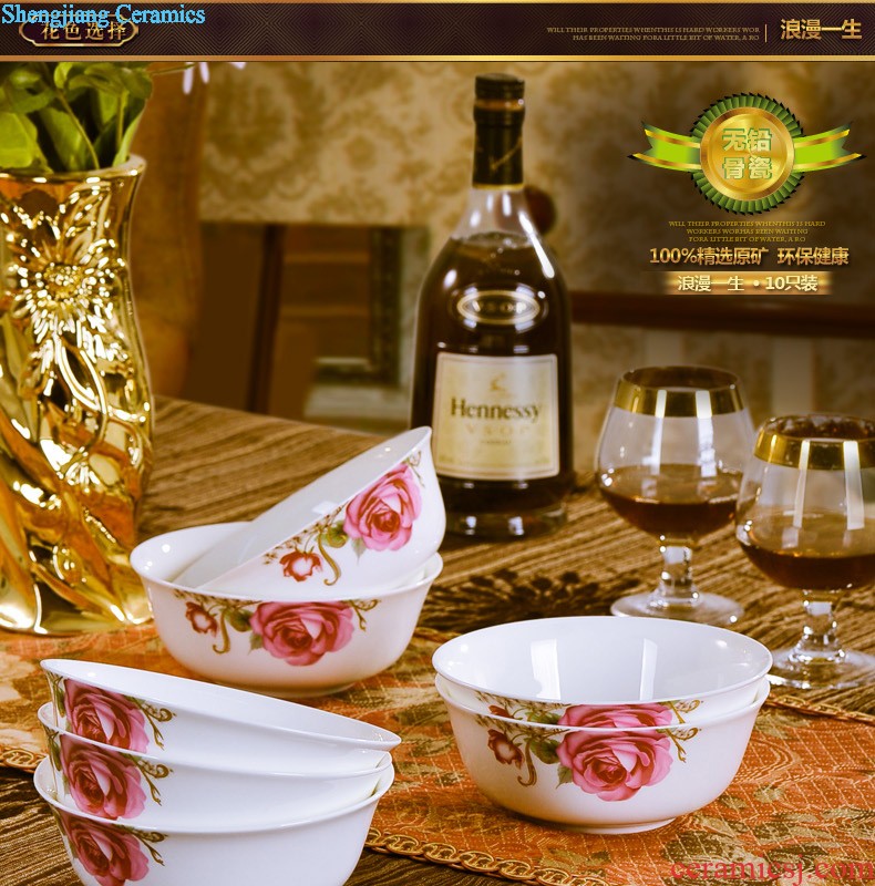 Nine domain jingdezhen porcelain tableware bone bowls of rice bowl phnom penh set bowl of sun island Kitchen kits mail