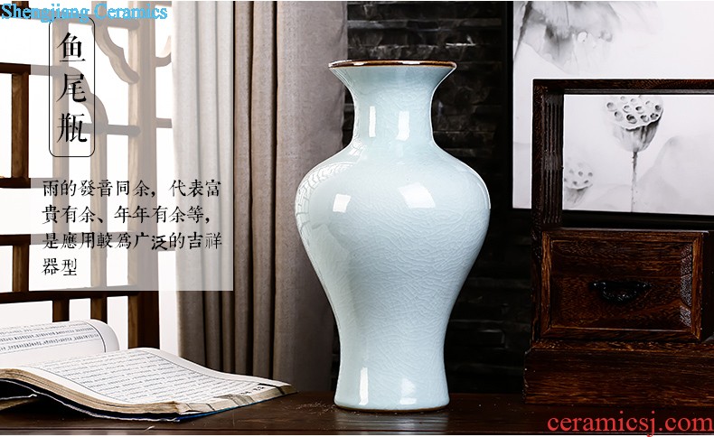 Jingdezhen vase furnishing articles living room contracted white large flower arranging ceramics vase decoration home decoration