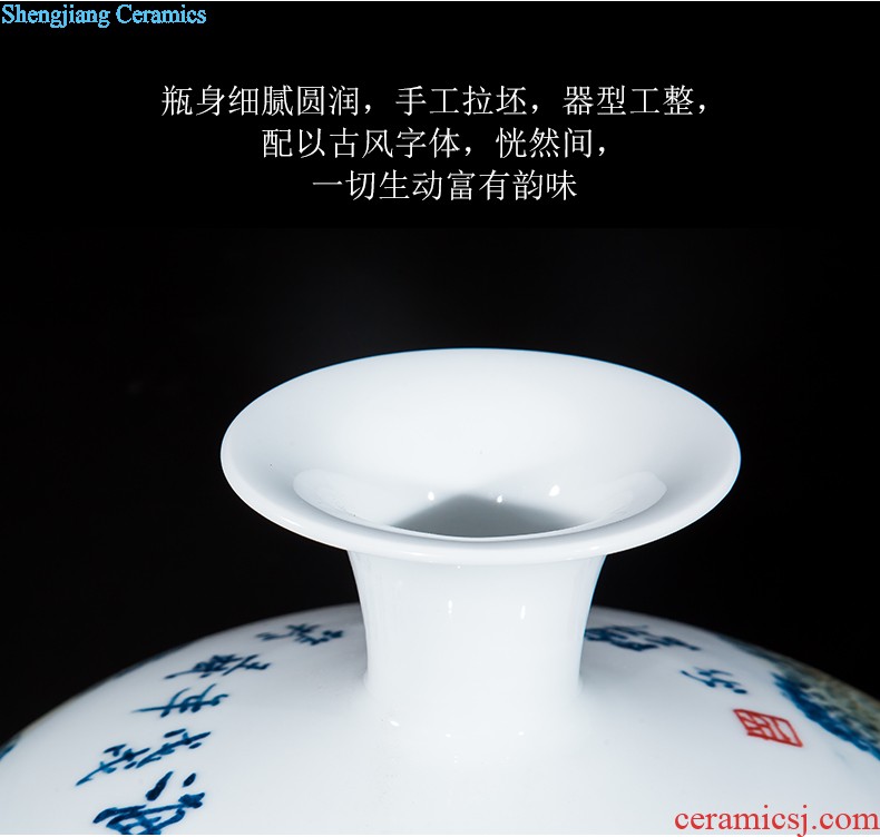 The jingdezhen ceramics by hand throwing carve shadow qdu vase porch hotel villa home decoration furnishing articles