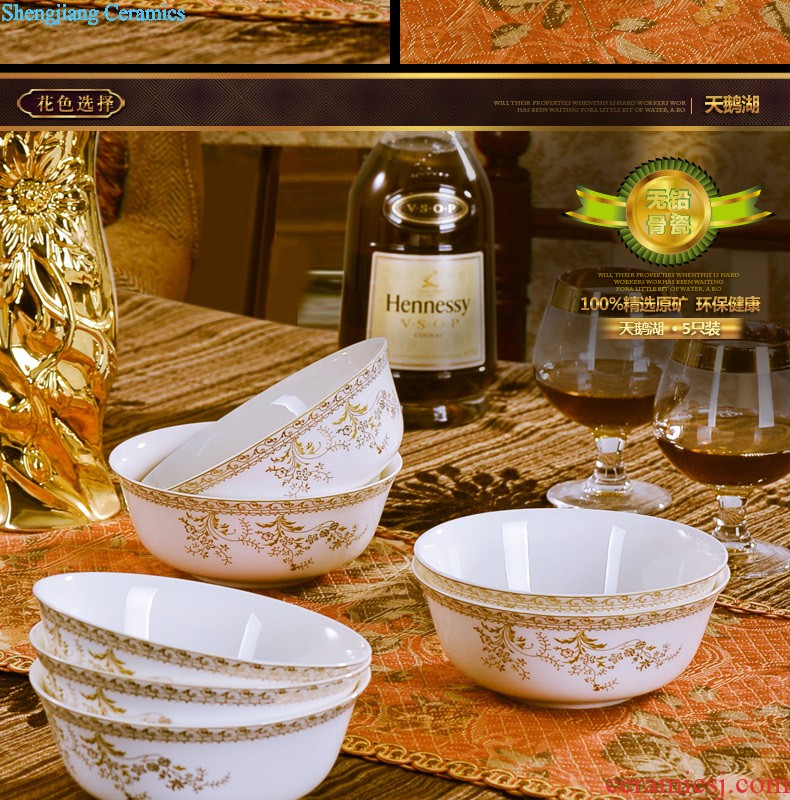 Nine domain jingdezhen porcelain tableware bone bowls of rice bowl phnom penh set bowl of sun island Kitchen kits mail