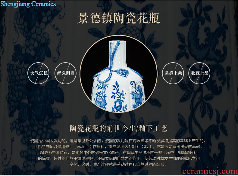 Jingdezhen ceramics hand-painted vases, flower arrangement wine porch home decoration sitting room TV ark furnishing articles