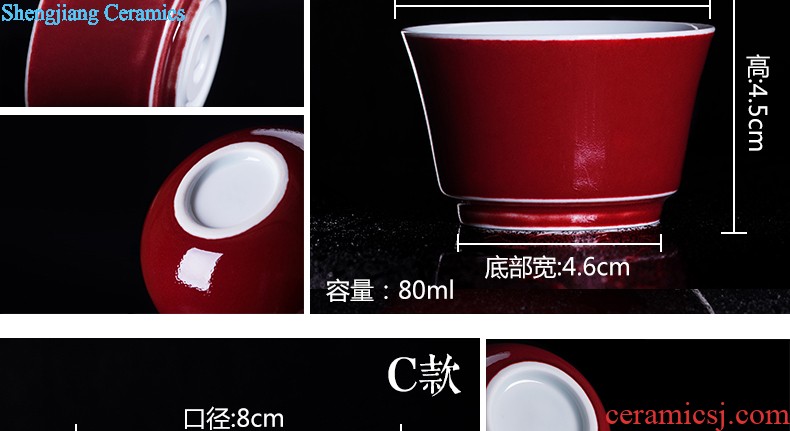 Make tea cups with leakage with cover BeiYing green glass filter office a cup of water glass ceramic flower jingdezhen porcelain cups