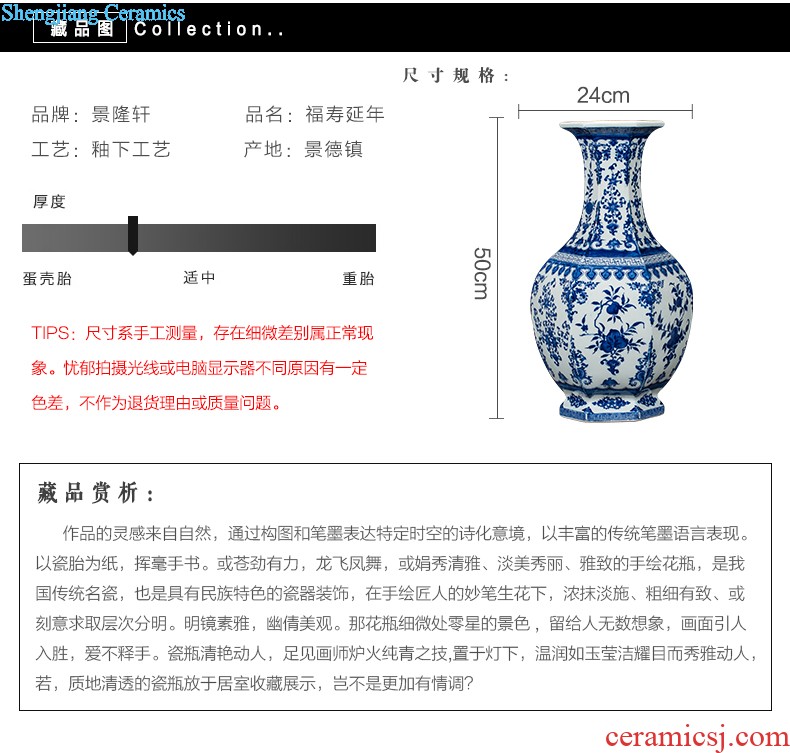 Antique vase of blue and white porcelain of jingdezhen ceramics wine new Chinese style household act the role ofing is tasted the sitting room porch place process