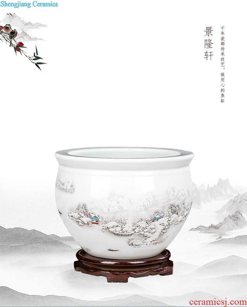 Jingdezhen ceramics furnishing articles household adornment hang dish Chinese wine sitting room porch decorate dish