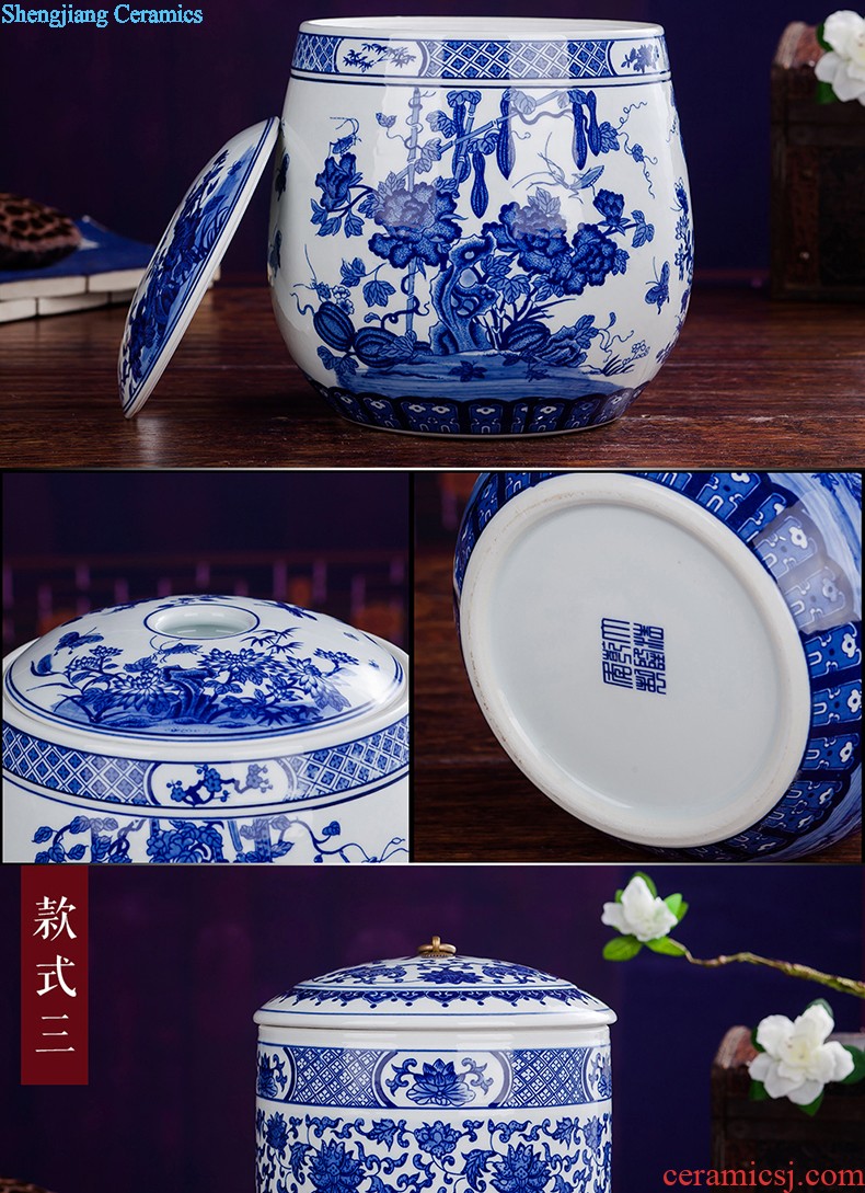 Jingdezhen ceramics antique flower arrangement of blue and white porcelain vase Chinese style furnishing articles contracted household act the role ofing is tasted the sitting room of handicraft