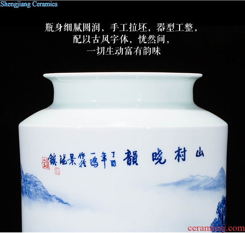 Jingdezhen ceramics hand-painted vases, flower arrangement wine porch home decoration sitting room TV ark furnishing articles