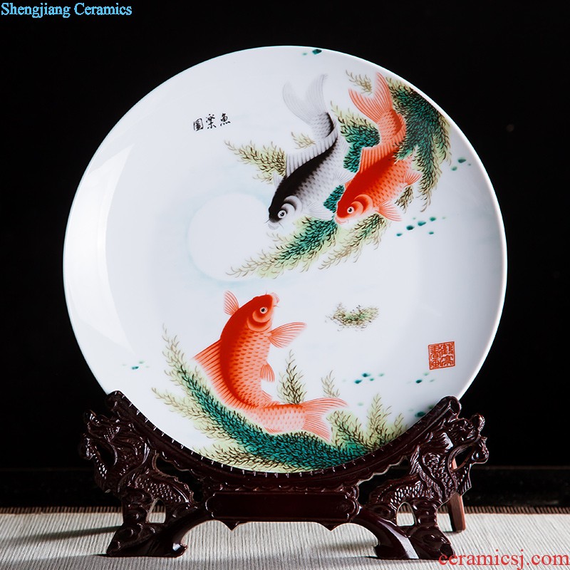 Jingdezhen ceramics furnishing articles act the role ofing is tasted household decoration of Chinese style decoration plate sitting room porch ark TV ark