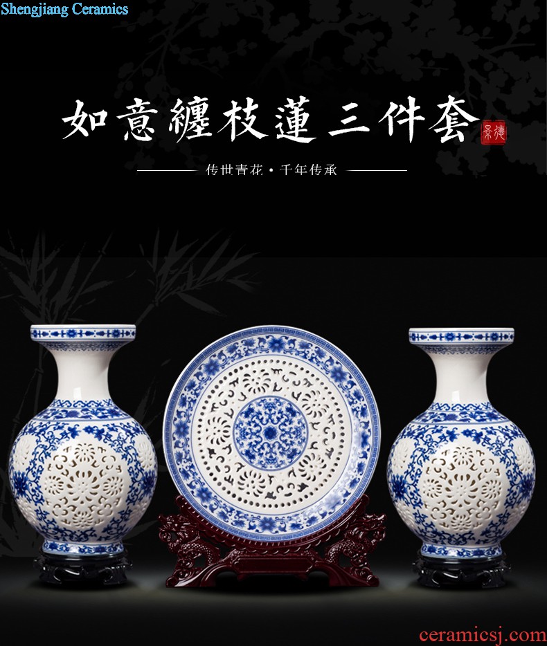 Jingdezhen ceramics furnishing articles hang dish sitting room ark Chinese arts and crafts decoration home decoration plate of town house