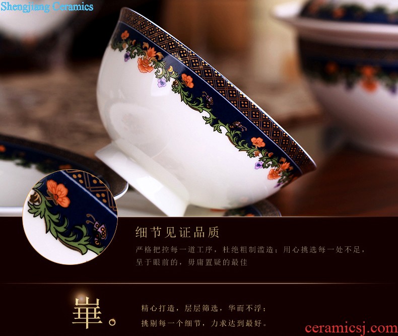 Nine domain of jingdezhen blue and white porcelain of fruit nut plate dry fruit tray double snacks of plate of the sitting room all the candy dish