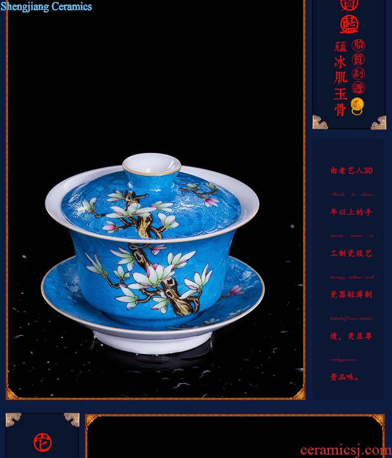 Bowl suit of jingdezhen ceramic tableware 4.5 inch tall bowl 6 inch rainbow noodle bowl creative household bone porcelain rice bowls