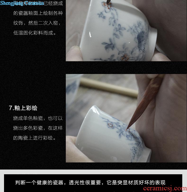 Jingdezhen ceramic cups With cover bone China mugs Blue and white porcelain cup 800 ml office meeting