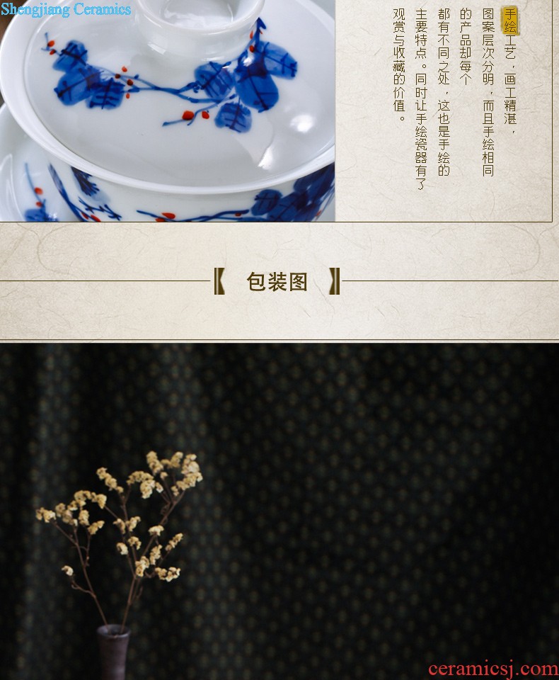 Nine domain jingdezhen porcelain bone China rainbow noodle bowl five suit large bowl Rice bowls bowl bowl suit bag mail