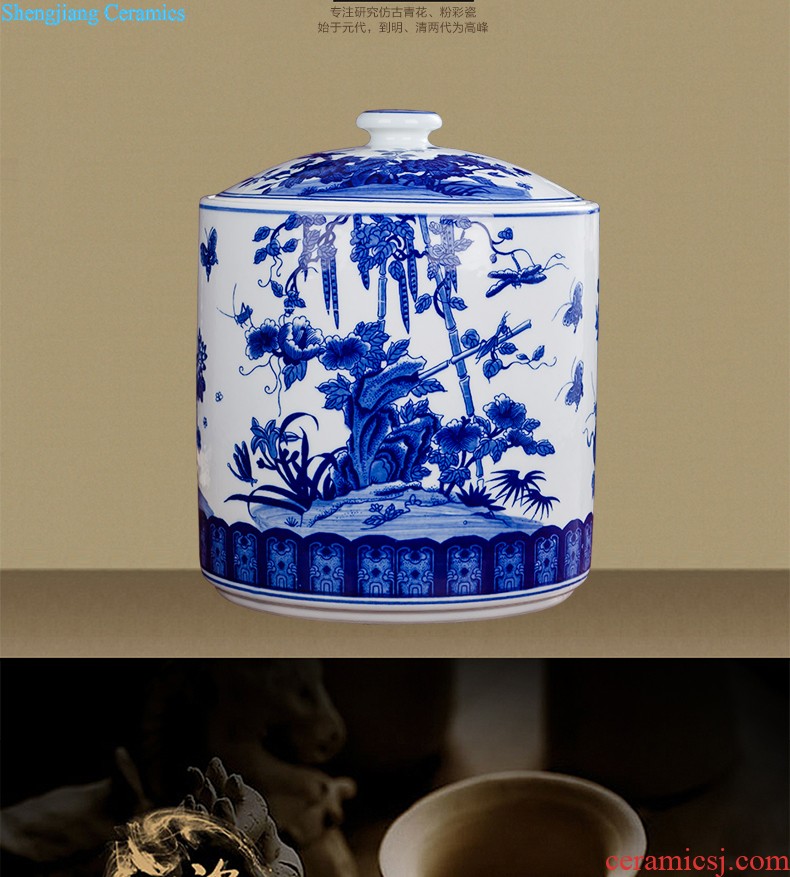 Jingdezhen ceramics antique flower arrangement of blue and white porcelain vase Chinese style furnishing articles contracted household act the role ofing is tasted the sitting room of handicraft