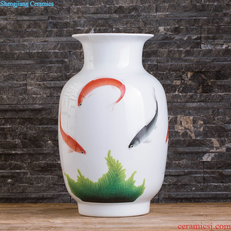 Jingdezhen ceramics Archaize creative kiln vases, new Chinese style classical sitting room adornment rich ancient frame furnishing articles