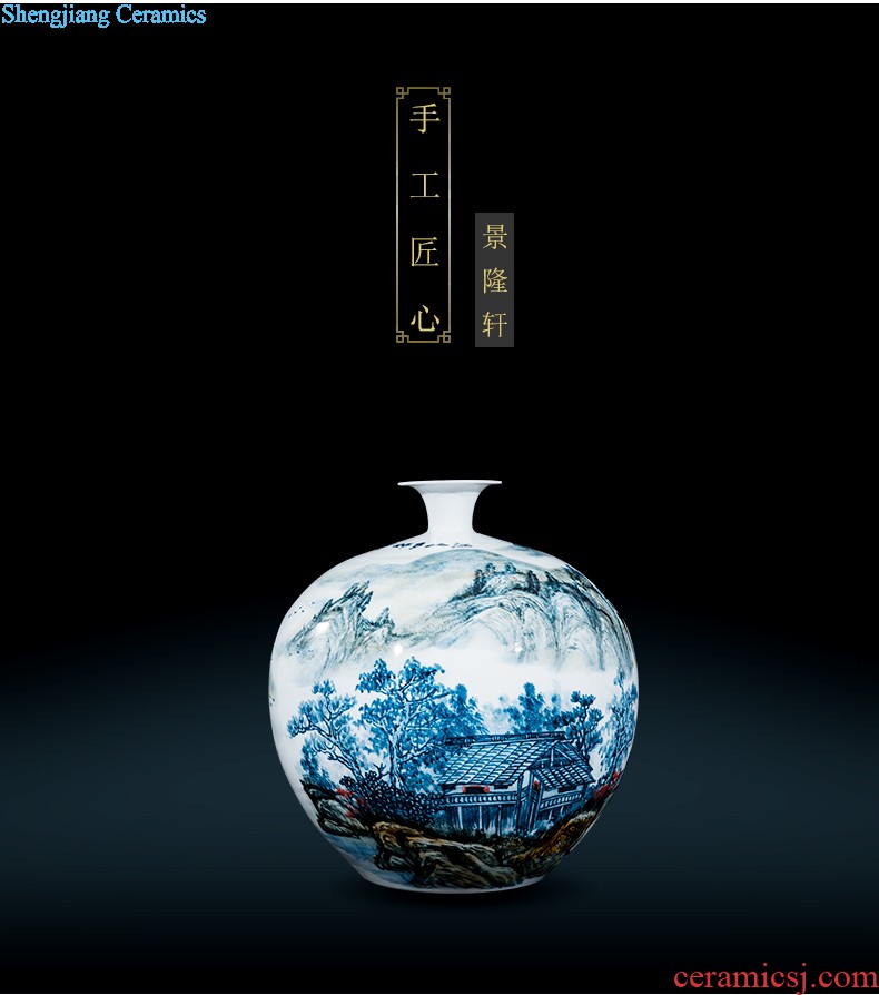 Jingdezhen ceramics vase China red longfeng gourd home sitting room adornment feng shui is festival furnishing articles