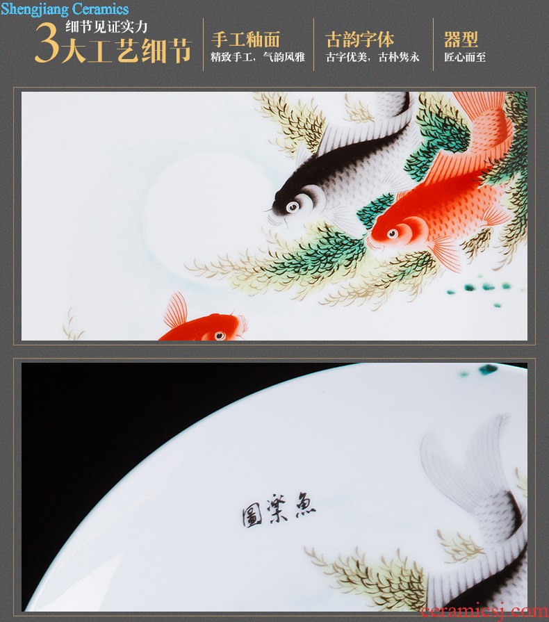 Jingdezhen ceramics furnishing articles act the role ofing is tasted household decoration of Chinese style decoration plate sitting room porch ark TV ark