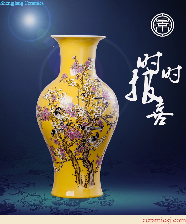 Jingdezhen ceramics vases, flower arranging is furnishing articles of modern Chinese style crystal glaze home sitting room TV ark adornment