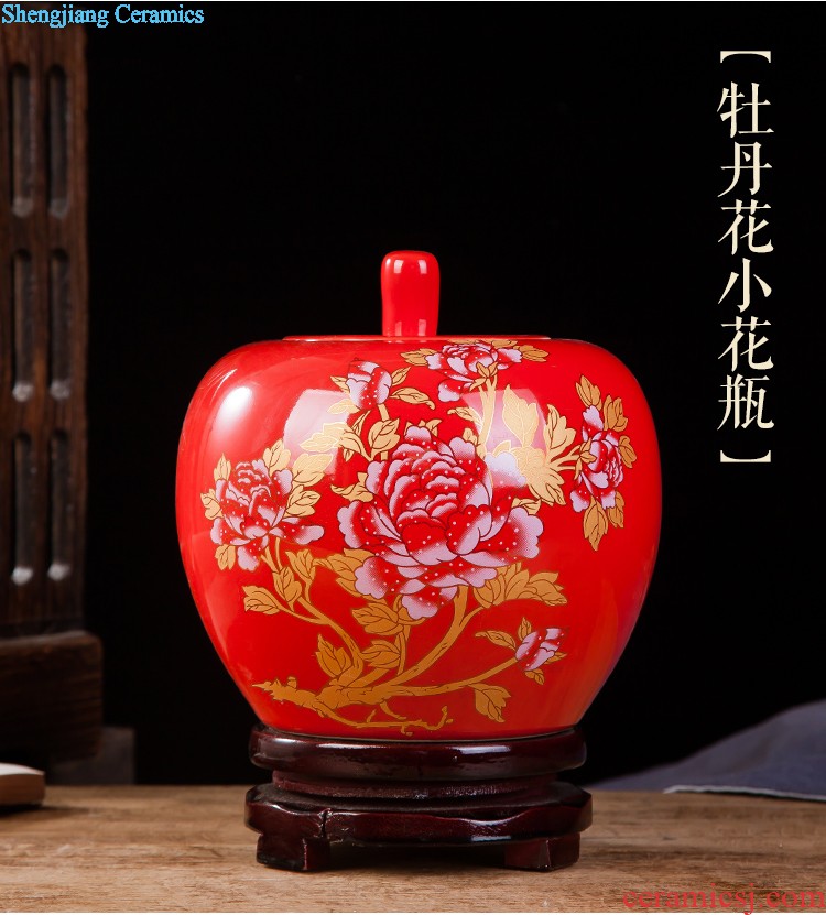 Jingdezhen ceramic floret bottle furnishing articles sitting room XuanGuang gossip feng shui plutus cloisonne household decorations