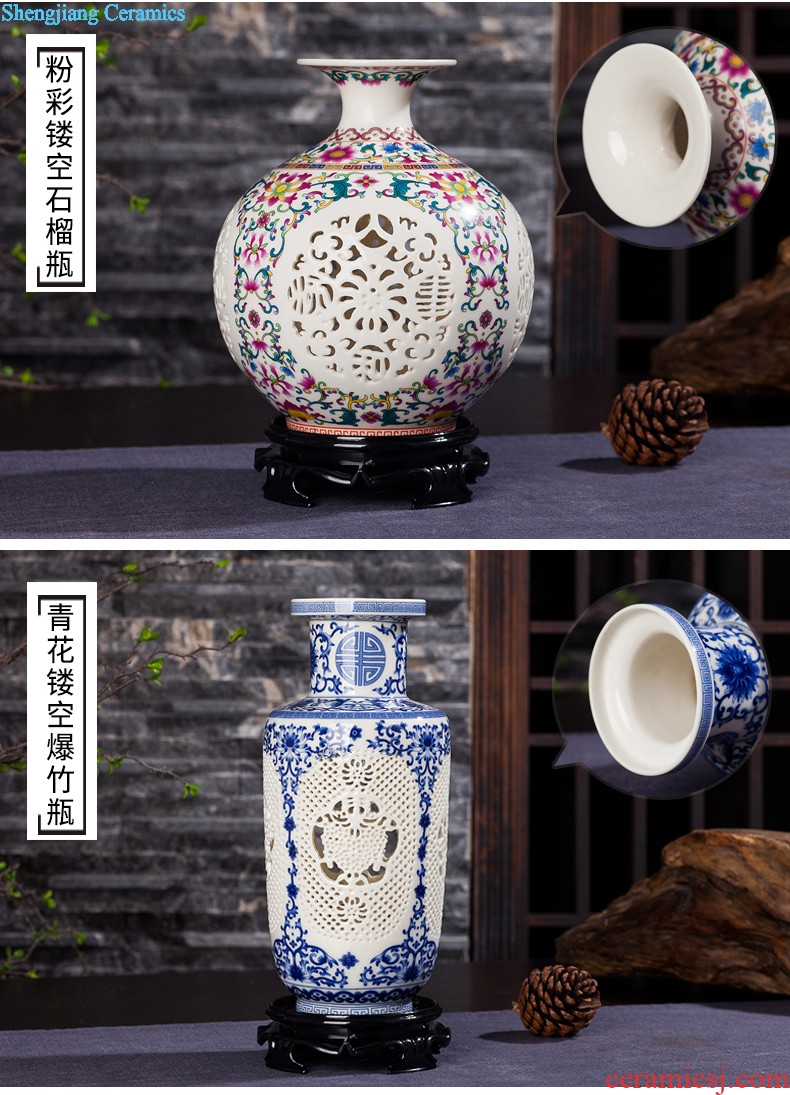 Jingdezhen ceramics vase of contemporary and contracted home sitting room handicraft wine creative egg ornament furnishing articles