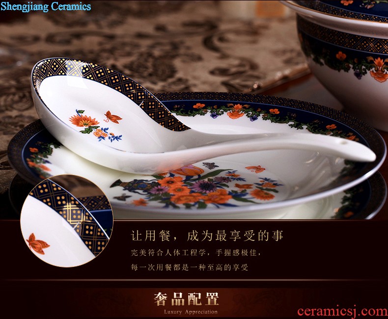 Nine domain of jingdezhen blue and white porcelain of fruit nut plate dry fruit tray double snacks of plate of the sitting room all the candy dish