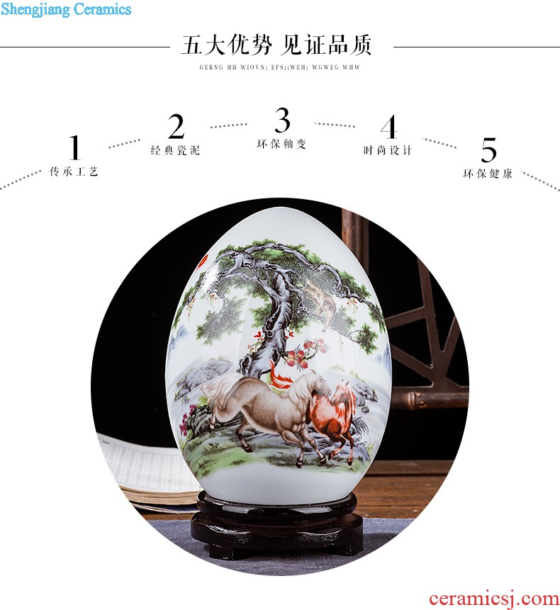 Jingdezhen ceramics flower vase creative modern new Chinese style home sitting room adornment TV ark furnishing articles