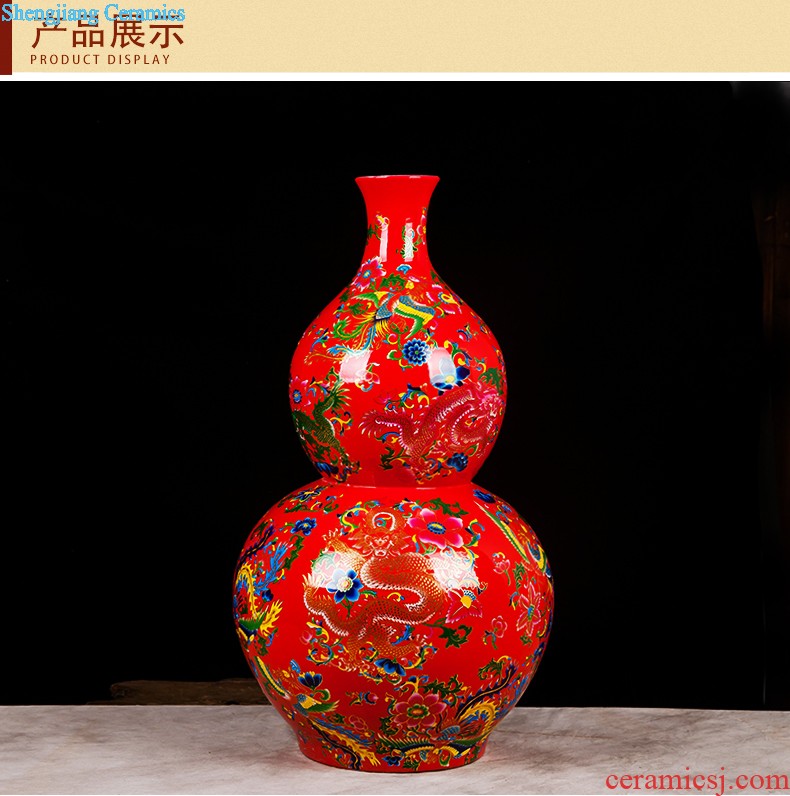 Jingdezhen ceramics dry flower vases, flower receptacle landing contracted and contemporary European fashion ceramic sitting room place decoration