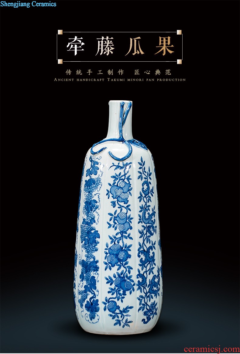 Jingdezhen ceramics hand-painted vases, flower arrangement wine porch home decoration sitting room TV ark furnishing articles