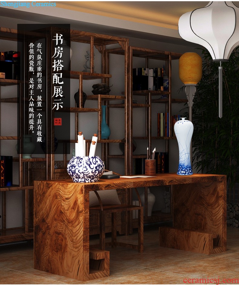 Jingdezhen ceramics of large vase household decorations arts and crafts office furnishing articles example room living room