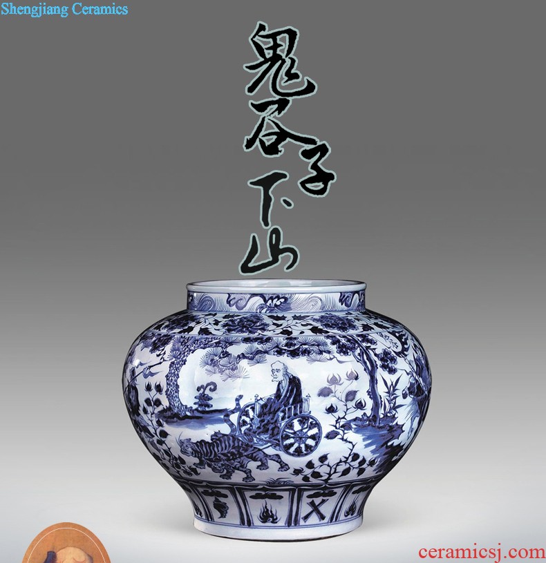 Glair blue and white porcelain of jingdezhen ceramic nine domain 56 skull porcelain tableware kit traditional dishes consolidation set