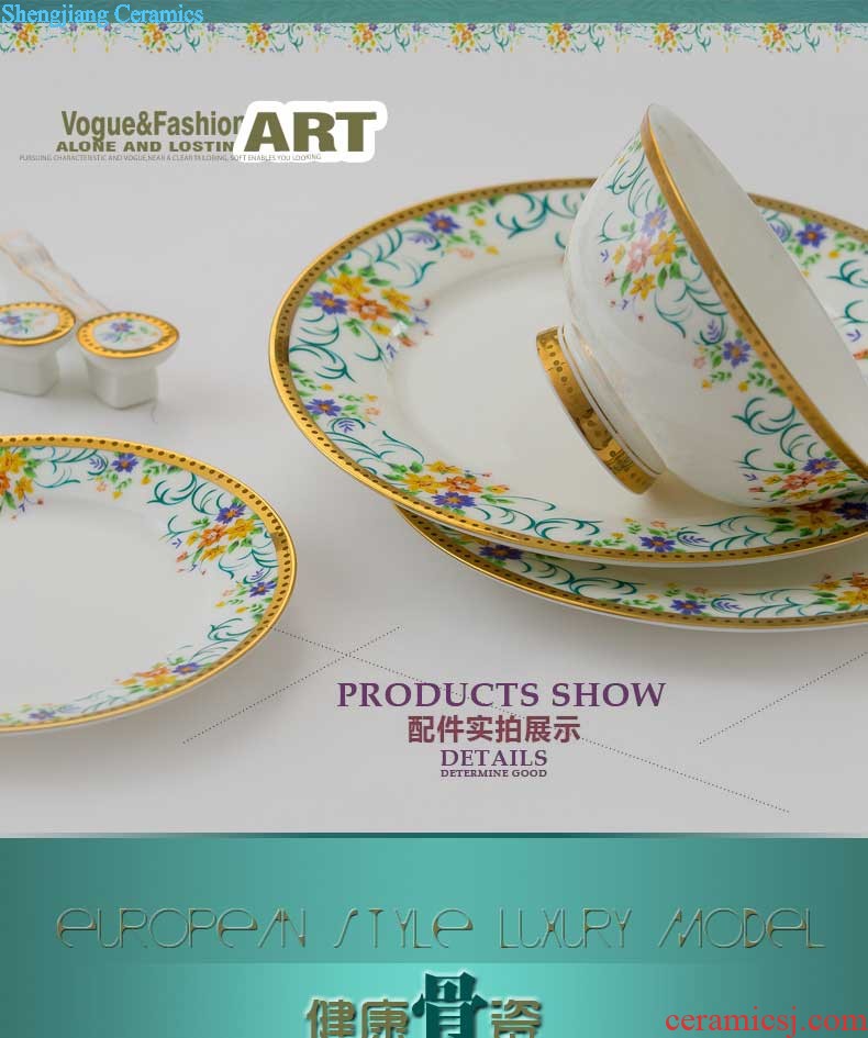 Jingdezhen ceramics from 38/70 head phnom penh high-grade tableware nine domain The western-style bone bowls disc suits