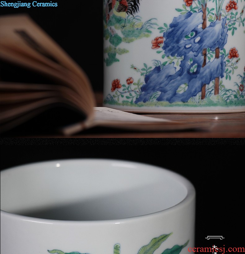 Nine domain Jingdezhen ceramic sample tea cup hand-painted color bucket RuYiBei personal master kung fu tea cups porcelain cups