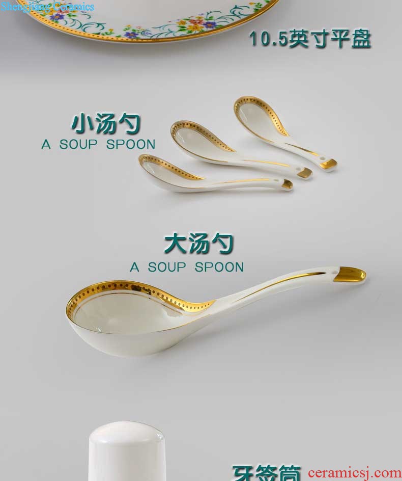 Jingdezhen ceramics from 38/70 head phnom penh high-grade tableware nine domain The western-style bone bowls disc suits