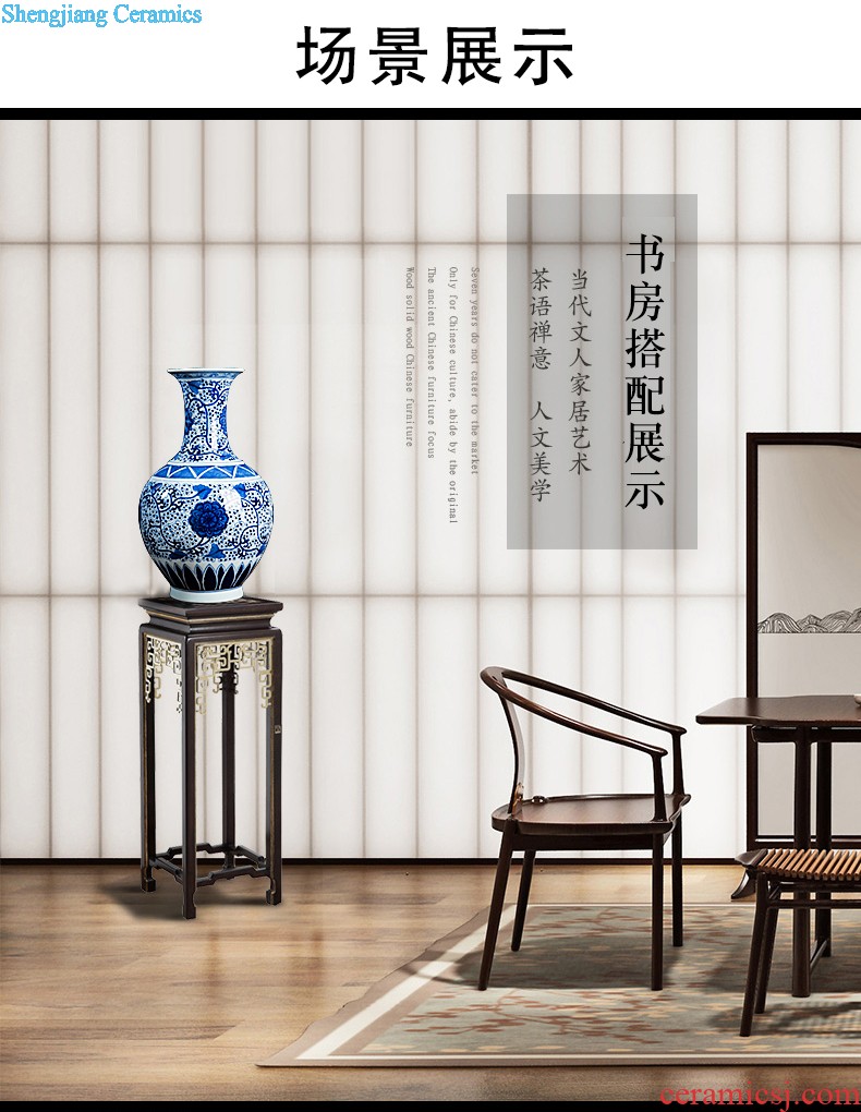 Jingdezhen ceramics big vase sitting room crafts flower arranging landing Chinese style household adornment office furnishing articles