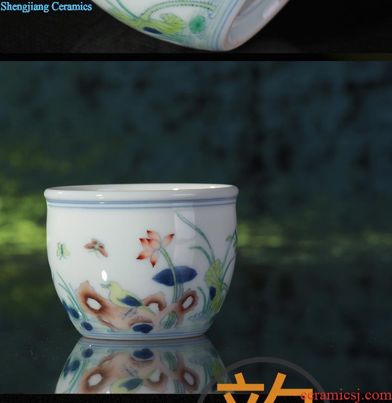 Jingdezhen ceramic cups With cover bone China mugs Blue and white porcelain cup 800 ml office meeting