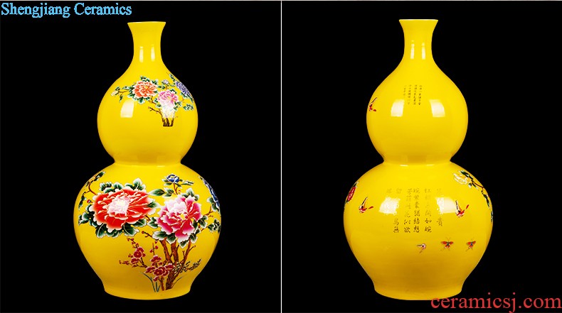 Jingdezhen ceramics dry flower vases, flower receptacle landing contracted and contemporary European fashion ceramic sitting room place decoration