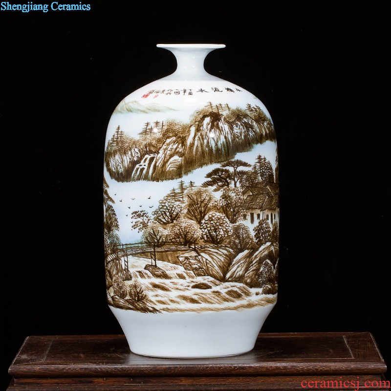 Jingdezhen ceramics hand-painted vases, flower arrangement wine porch home decoration sitting room TV ark furnishing articles