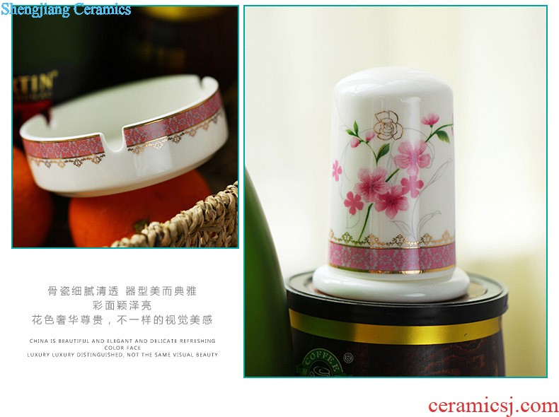 Jingdezhen 56 head Korean high-grade bone China tableware suit dish basin court to talk on ceramics