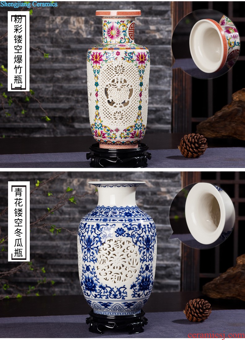 Jingdezhen ceramics vase of contemporary and contracted home sitting room handicraft wine creative egg ornament furnishing articles