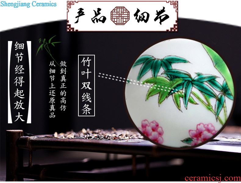 Jingdezhen ceramic sample tea cup tea kungfu tea cup archaize color in color cylinder cup chicken fights the small cup