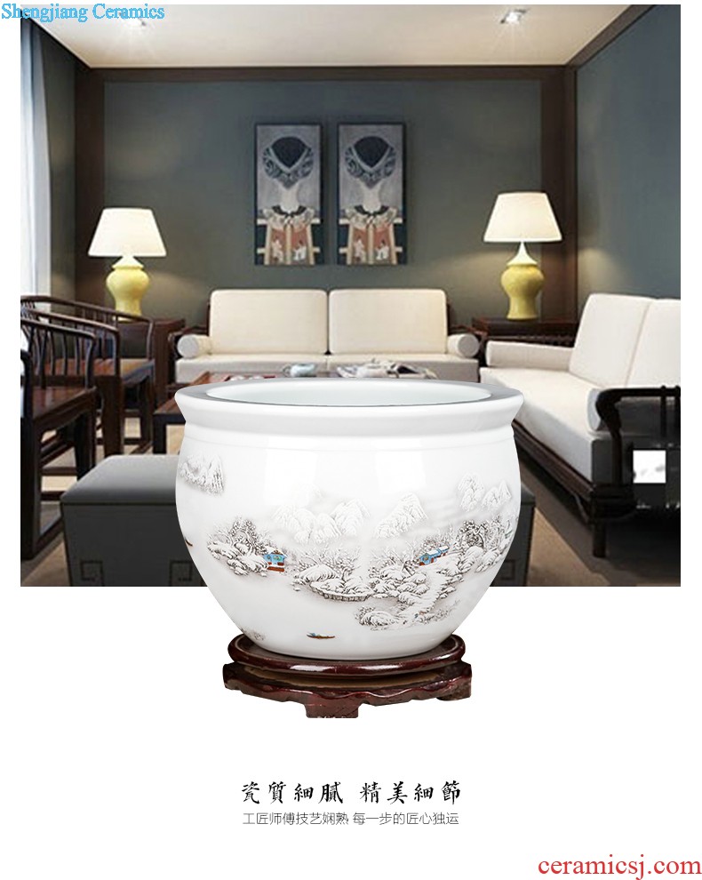 Jingdezhen ceramics furnishing articles household adornment hang dish Chinese wine sitting room porch decorate dish