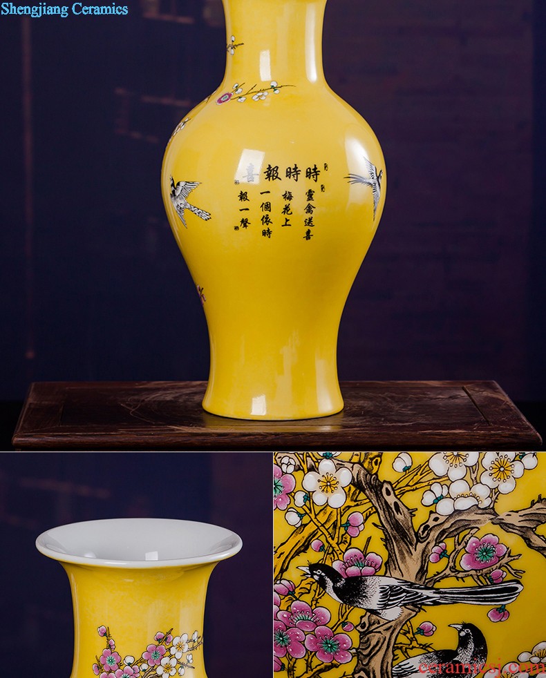 Jingdezhen ceramics vases, flower arranging is furnishing articles of modern Chinese style crystal glaze home sitting room TV ark adornment