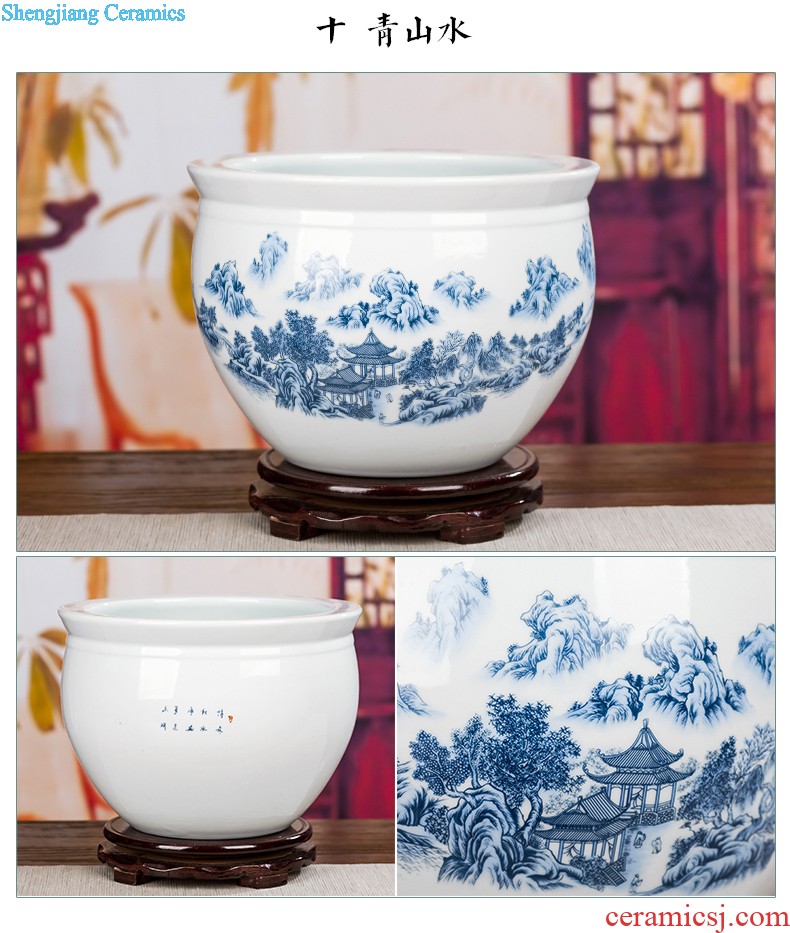 Jingdezhen ceramics furnishing articles household adornment hang dish Chinese wine sitting room porch decorate dish