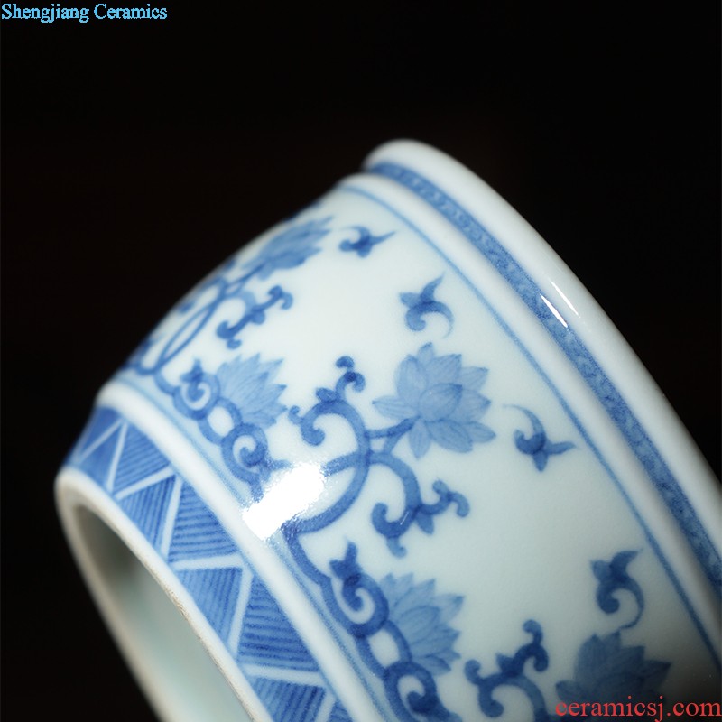 Jingdezhen ceramics hand-painted colored enamel paint sample tea cup cup dish kung fu tea tea cups master cup