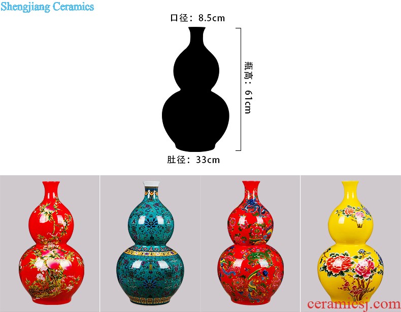 Jingdezhen ceramics dry flower vases, flower receptacle landing contracted and contemporary European fashion ceramic sitting room place decoration