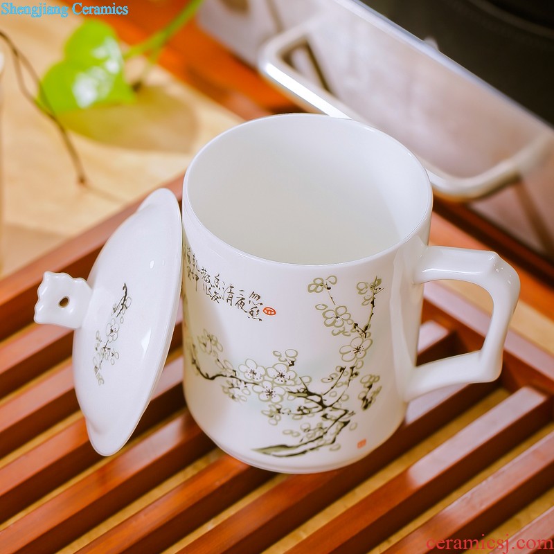 Jingdezhen ceramic cups With cover bone China mugs porcelain cup package mail office meeting Every year more than