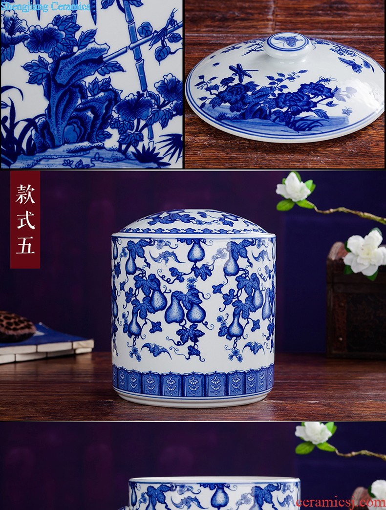 Jingdezhen ceramics antique flower arrangement of blue and white porcelain vase Chinese style furnishing articles contracted household act the role ofing is tasted the sitting room of handicraft