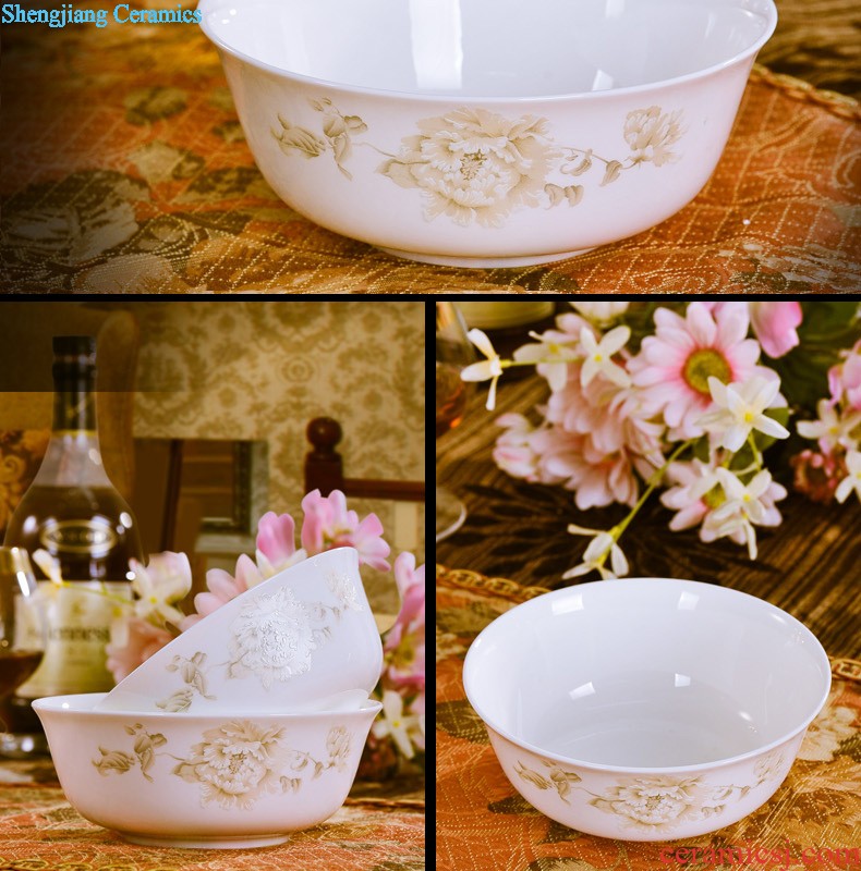 Nine domain jingdezhen porcelain tableware bone bowls of rice bowl phnom penh set bowl of sun island Kitchen kits mail