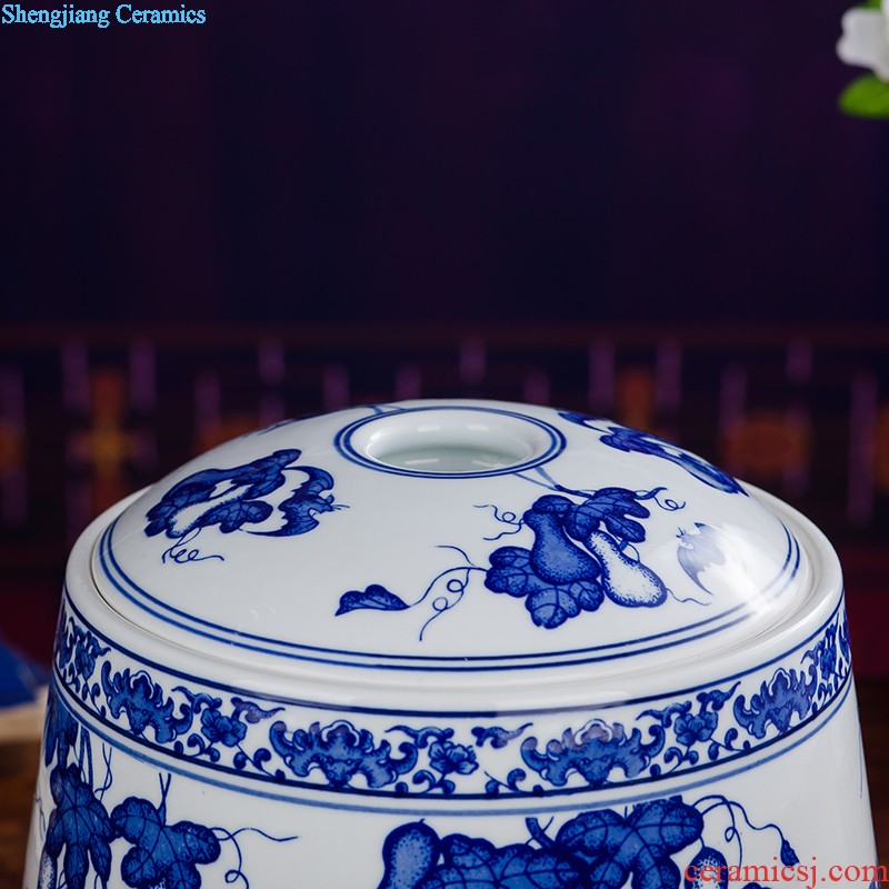 Jingdezhen ceramics antique flower arrangement of blue and white porcelain vase Chinese style furnishing articles contracted household act the role ofing is tasted the sitting room of handicraft