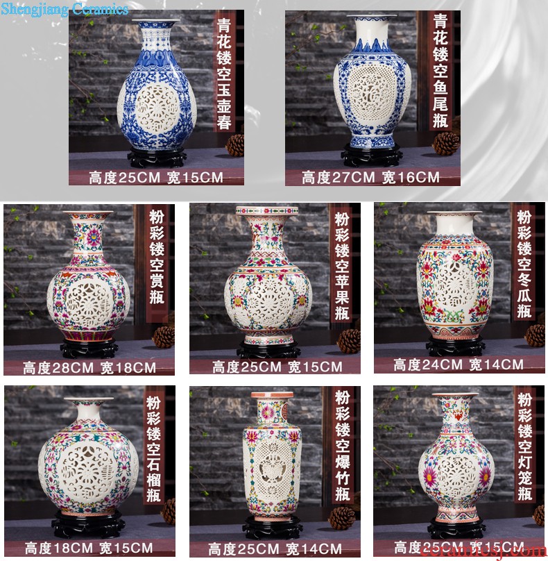 Jingdezhen ceramics vase of contemporary and contracted home sitting room handicraft wine creative egg ornament furnishing articles